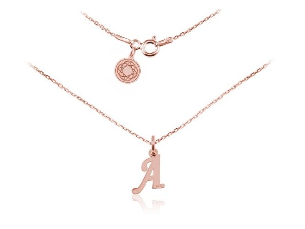 Naszyjnik z literką - Literki do wyboru - Rose Gold