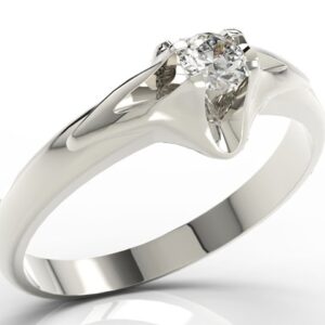 Nowość. pierścionek z białego złota z brylantem 0,16 ct w super cenie