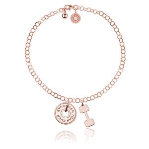 Nowość. srebrna bransoletka move z ciężarkiem rose gold w super cenie