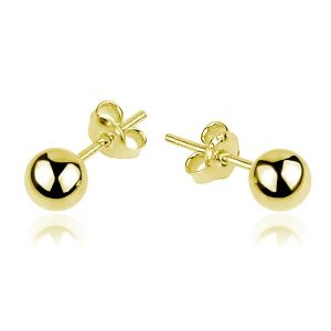 Nowość. złocone srebrne kolczyki kulki 4mm w super cenie