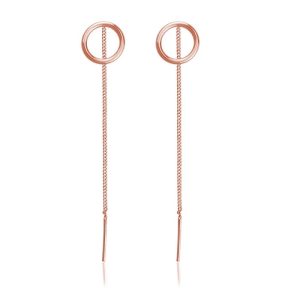 Nowość: srebrne kolczyki koła rose gold przeciągane - super cena
