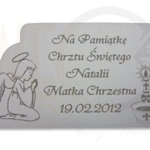 Nowość. duża blaszka na chrzest święty a6 w super cenie