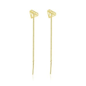 Nowość. srebrne kolczyki diamentowe przeciągane w super cenie