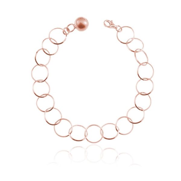 Srebrna bransoletka Ophelia - rose gold