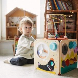 Janod nowość: duża kostka edukacyjna 6w1 w super cenie