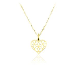 Nowość. srebrny naszyjnik z ażurowym sercem 24k w super cenie