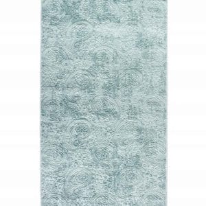 Nowość. Modny dywan 3D turkusowy 80x150 z frędzlami – super cena