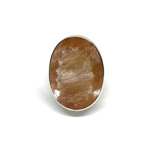 Nowość. pierścionek z brzoskwiniowym kwarcem i rutylem w super cenie