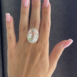 Nowość. pierścionek z kryształem górskim super cena 15-19