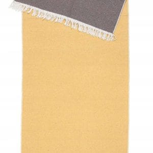 DYWAN BOHO 120 X 160 DWUSTRONNY SZARY ZÓŁTY KILIM