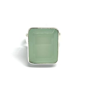 Nowość. pierścionek z miętowym chalcedonem w super cenie