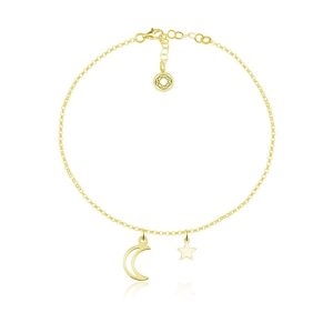 Nowość. złocona bransoletka księżyc & gwiazda w super cenie