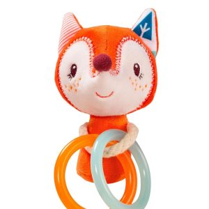 Nowość. lisiczka alice grzechotka mini z obręczami w super cenie