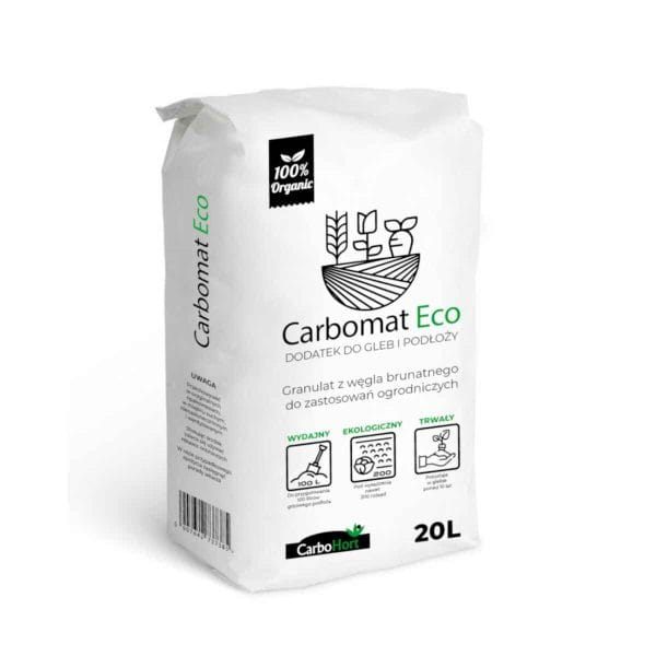 CARBOMAT ECO 20L pH 4,0 - 4,5 WĘGIEL BRUNATNY CARBOHORTN PODŁOŻE EKO