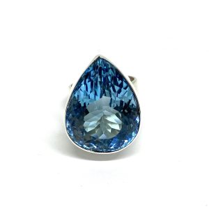 Nowość. pierścionek z topazem łezka r12 w super cenie