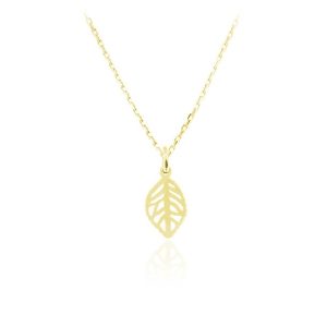 Nowość. srebrny naszyjnik z listkiem 24k gold w super cenie