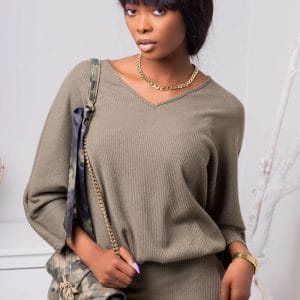 Nowość. bluzka sweterkowa laura khaki 134 w super cenie