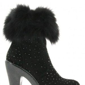 Botki diavolezza black fox velour nowość w super cenie