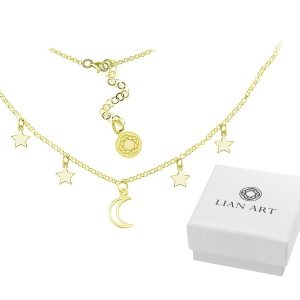 Nowość. naszyjnik choker z księżycem i gwiazdkami w super cenie