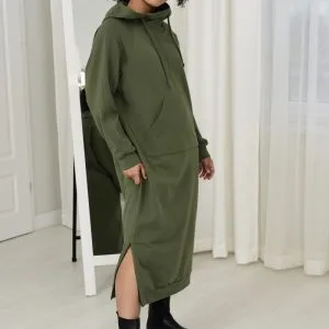 Nowość. sukienka dresowa gaja khaki 034 w super cenie