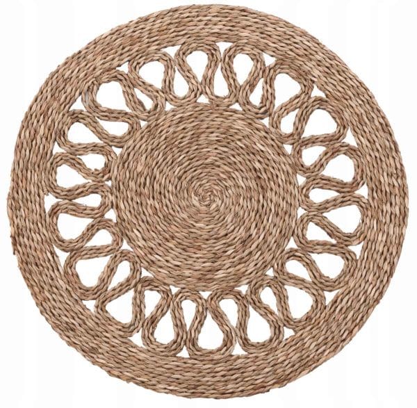 MATA SŁOMIANA BOHO Z TRAWY MORSKIEJ 60 CM DO DOMU NA BALKON OGRÓD 60 TARAS