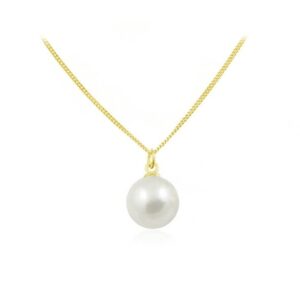 Nowość. srebrny naszyjnik abigail z perłą swarovski 10 mm – super cena