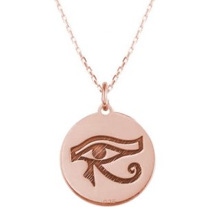 Nowość. naszyjnik oko horusa rose gold z grawerem w super cenie