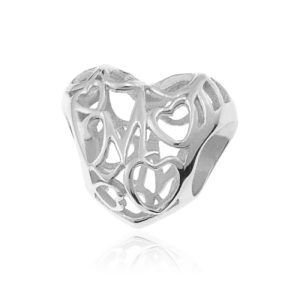 Nowość. srebrny charms serce mom - wyjątkowa cena