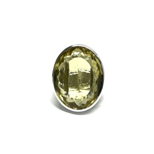 Nowość. regulowany pierścionek z owalnym cytrynem w super cenie