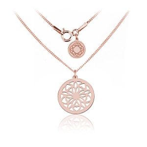 Nowość. modny naszyjnik rozetka madeleine 16mm rose gold w super cenie