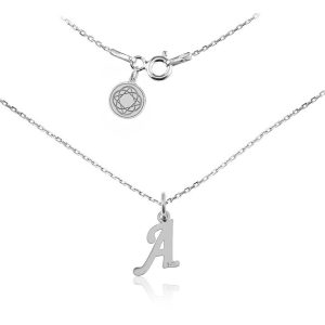Nowość. srebrny naszyjnik z wybraną literką w super cenie