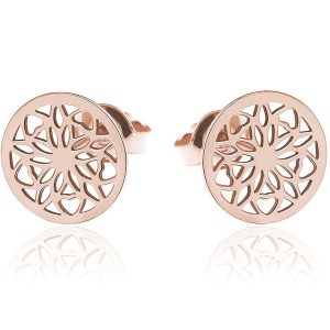 Nowość. kolczyki rozeta madeleine l rose gold – super cena