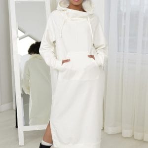 Nowość. sukienka dresowa gaja biała 034 w super cenie