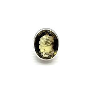 Nowość. pierścionek z kwarcem dymnym i cytrynem w super cenie