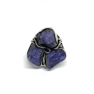 Nowość. Pierścionek z tanzanitem, regulowany – super cena