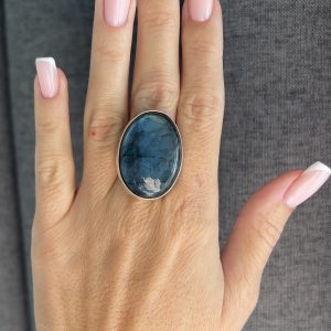 Nowość. stylowy pierścionek z labradorytem, super cena