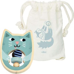 Nowość. vilac grzechotka kotek z drewna dla niemowląt w super cenie