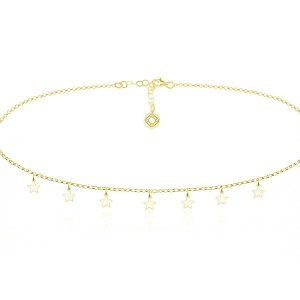 Nowość. złocony choker z gwiazdkami 24k w super cenie