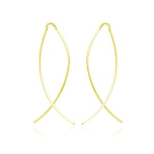 Nowość. srebrne kolczyki przeciągane 24k gold w super cenie