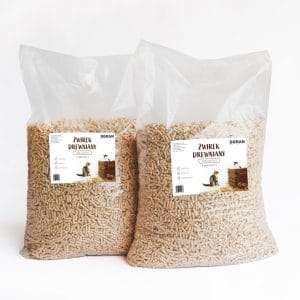 Nowość. Super cena: jasny pellet drewniany 30kg dla kota i gryzoni