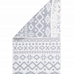 Nowość. Szary dywan boho z frędzlami 80x50 w super cenie