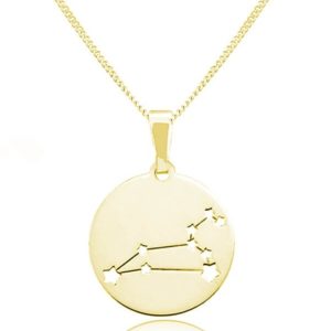 Nowość. Ażurowy naszyjnik zodiakalny 24k złocenie w super cenie