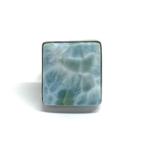 Nowość. pierścionek z larimarem kwadratowym w super cenie