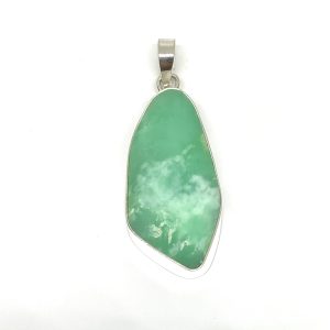 Nowość. stylowy wisior z owalnym chryzoprazem w super cenie