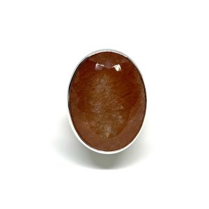 Nowość. pierścionek z brzoskwiniowym kwarcem i rutylem w super cenie