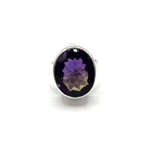 Nowość. Pierścionek z ametrynem 7-9 w super cenie