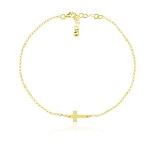 Nowość. srebrna bransoletka z krzyżykiem 24k gold w super cenie