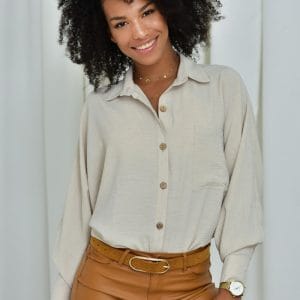 Nowość: oversizowa koszula Marta ecru w super cenie