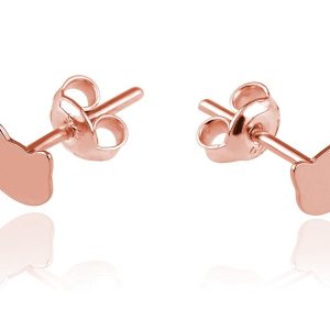Nowość. srebrne kolczyki kotki rose gold w super cenie