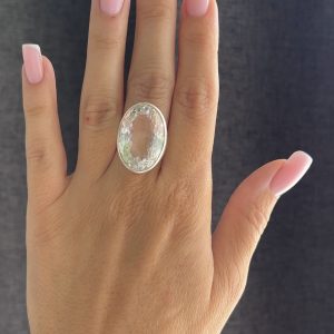 Nowość. pierścionek z kryształem górskim w super cenie 12-15